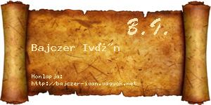 Bajczer Iván névjegykártya